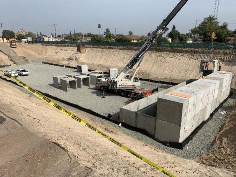 Instalación de cámaras de retención de aguas pluviales